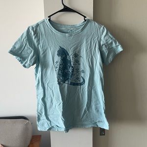 Life is Good cat tee